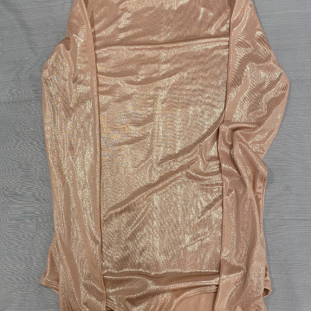 Long Sleeve Metallic Bodysuit